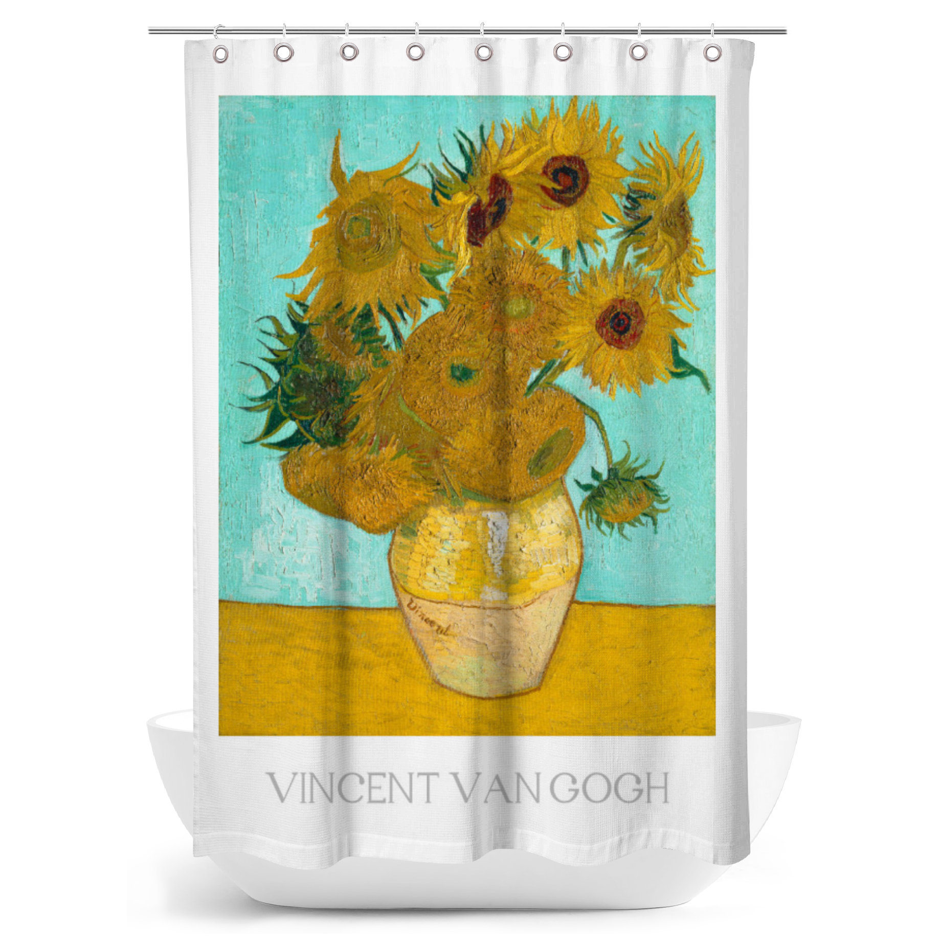 Duschvorhang Van Gogh - Vase mit Sonnenblumen