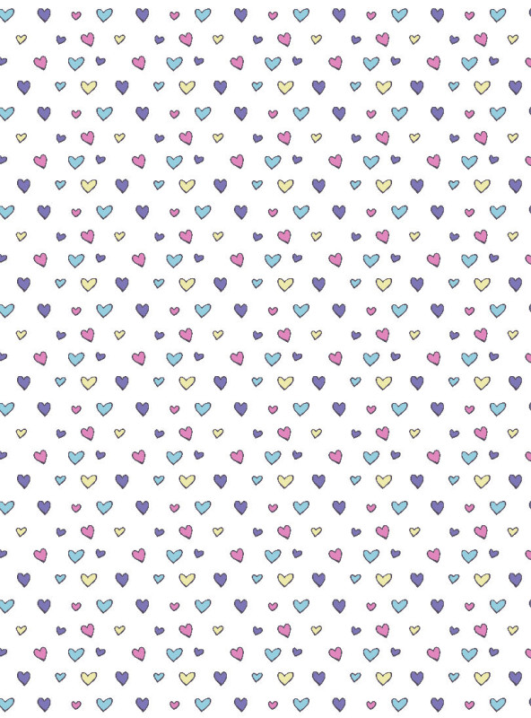 Kinderbettwäsche-Set Colorful Hearts Baumwolle
