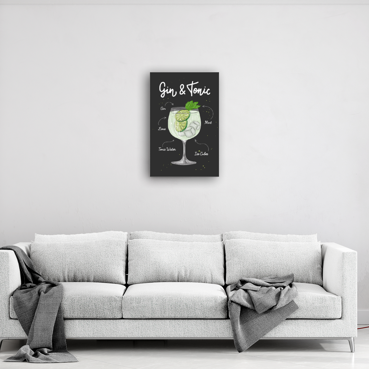 Leinwand Gin Tonic Cocktail