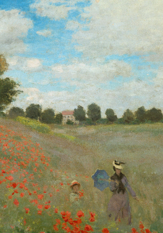 Duschvorhang Monet - Mohnfeld bei Argenteuil