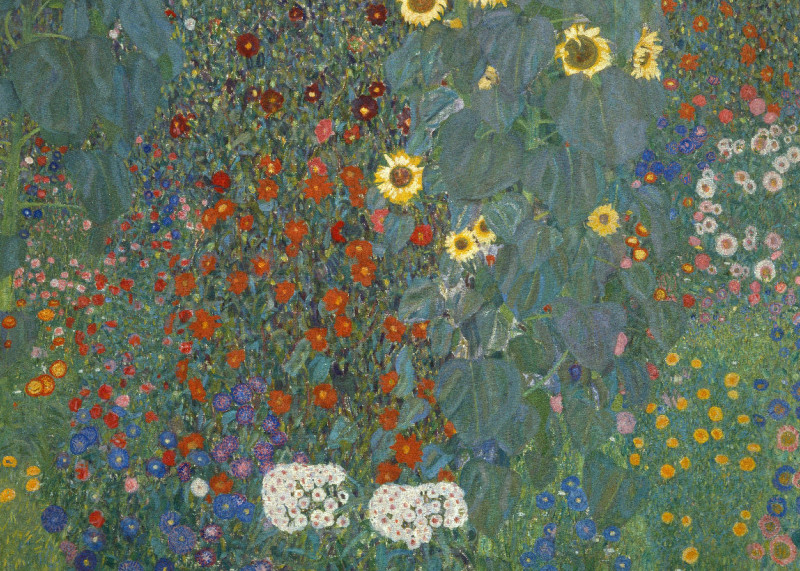 Fußmatte Bauerngarten mit Sonnenblumen Klimt