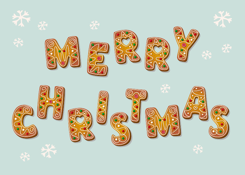 Fußmatte Gingerbread Letters