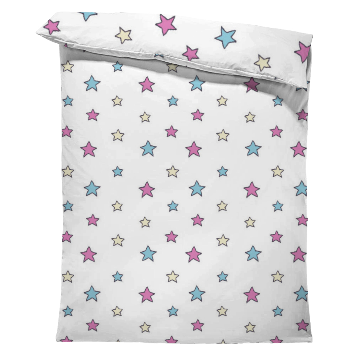 Kinderbettwäsche-Set Colorful Stars Baumwolle