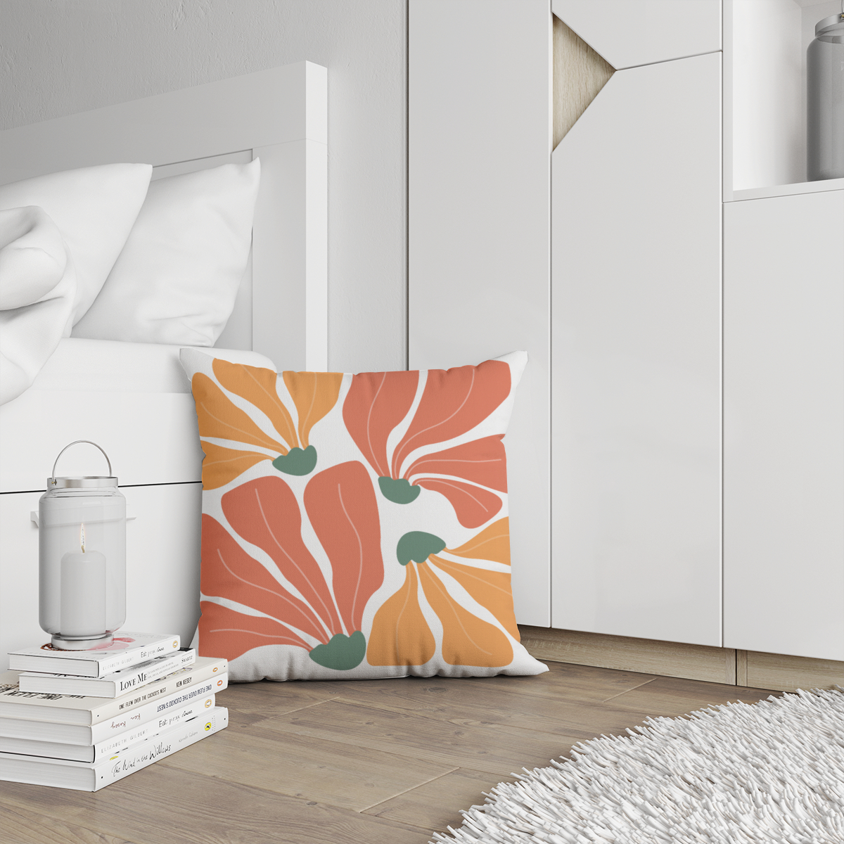 Samtkissenbezug Flower Abstrakt