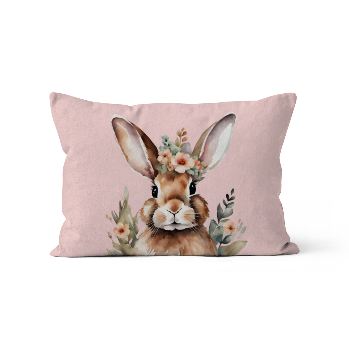 Kissenbezug Hase mit Blümchen