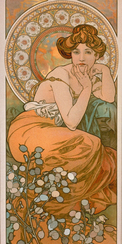  Duschtuch Edelsteine: Topas - Alfons Mucha