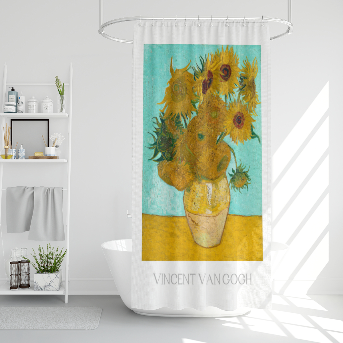 Duschvorhang Van Gogh - Vase mit Sonnenblumen