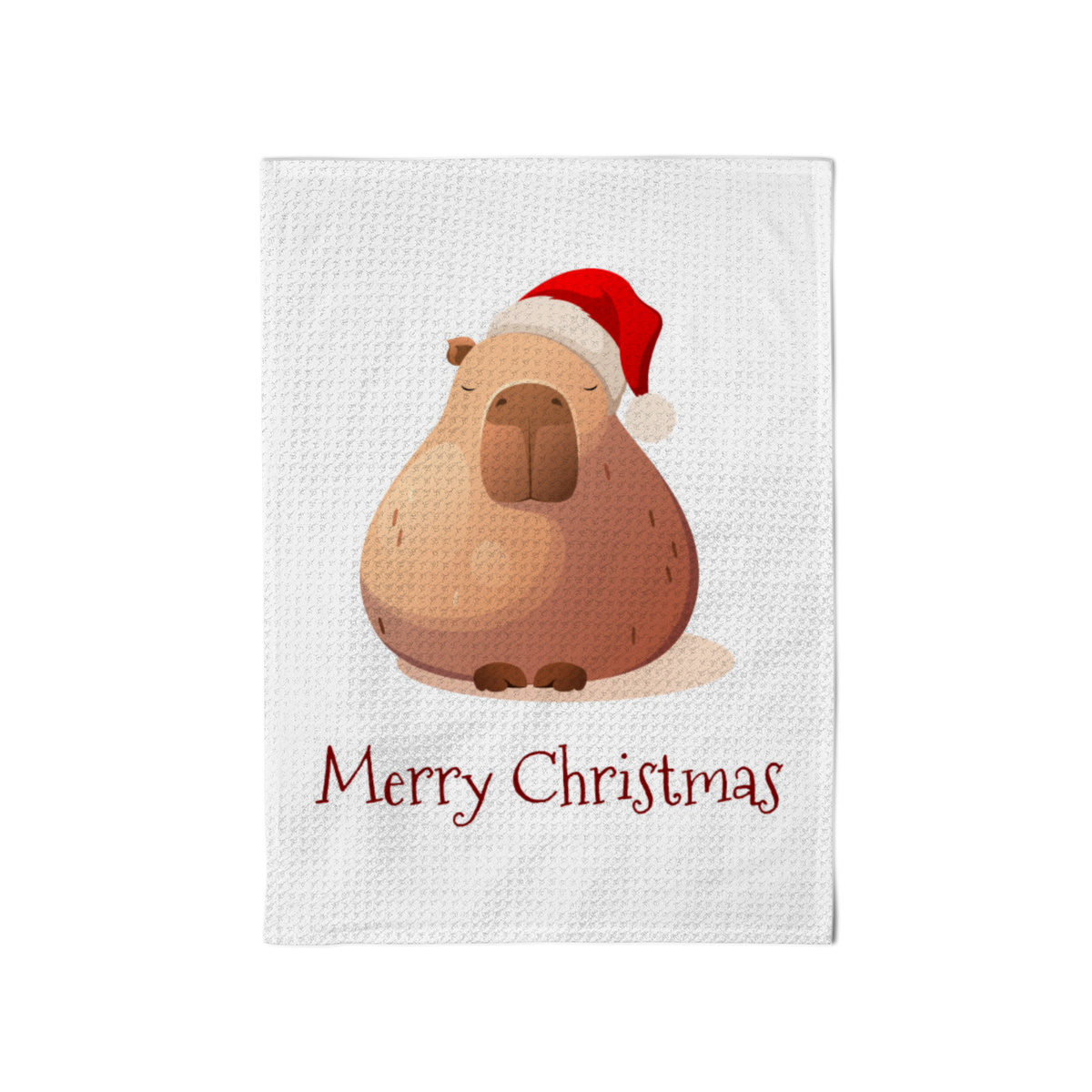 Geschirrtuch Weihnachtscapy mit Mütze