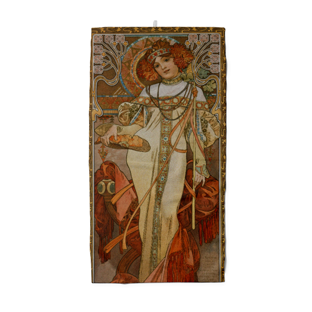 Duschtuch Jahreszeiten: Der Herbst - Alfons Mucha