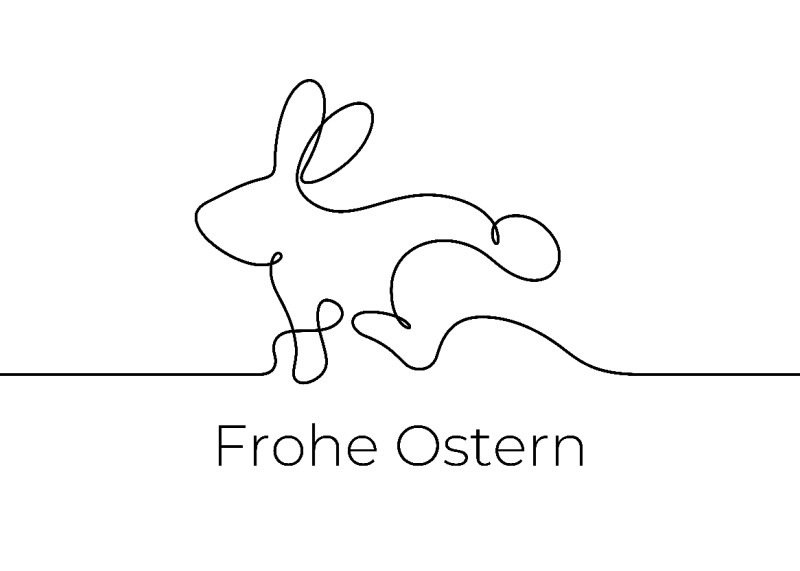 Fußmatte Hase mit Aufdruck Frohe Ostern