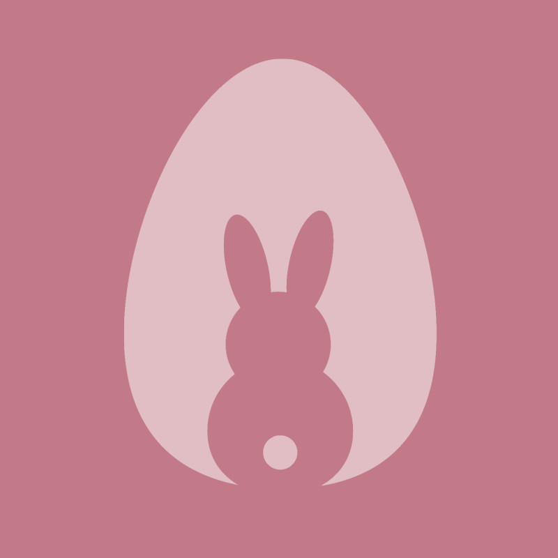 Samtkissenbezug Hase im Ei