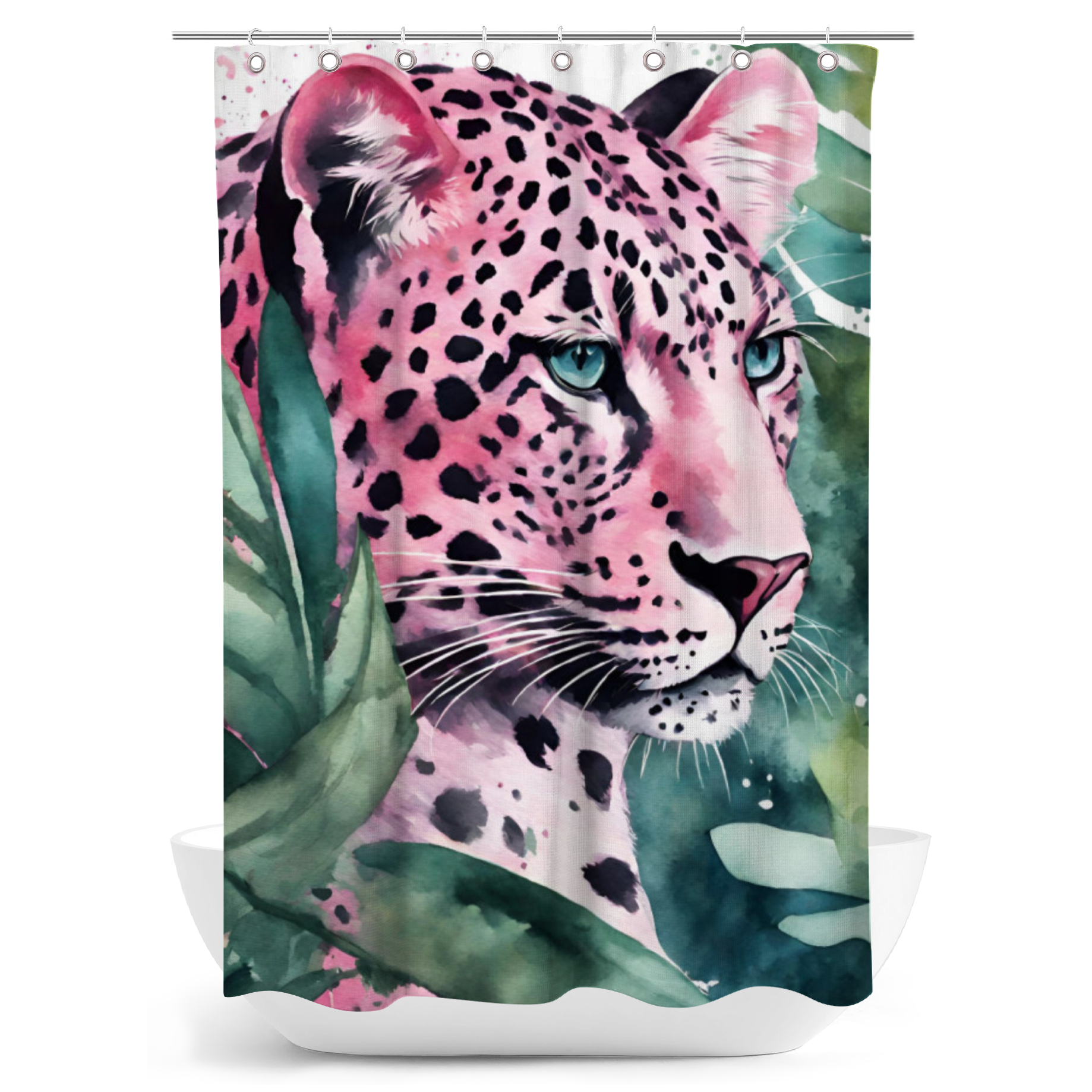 Duschvorhang Pink Leopard