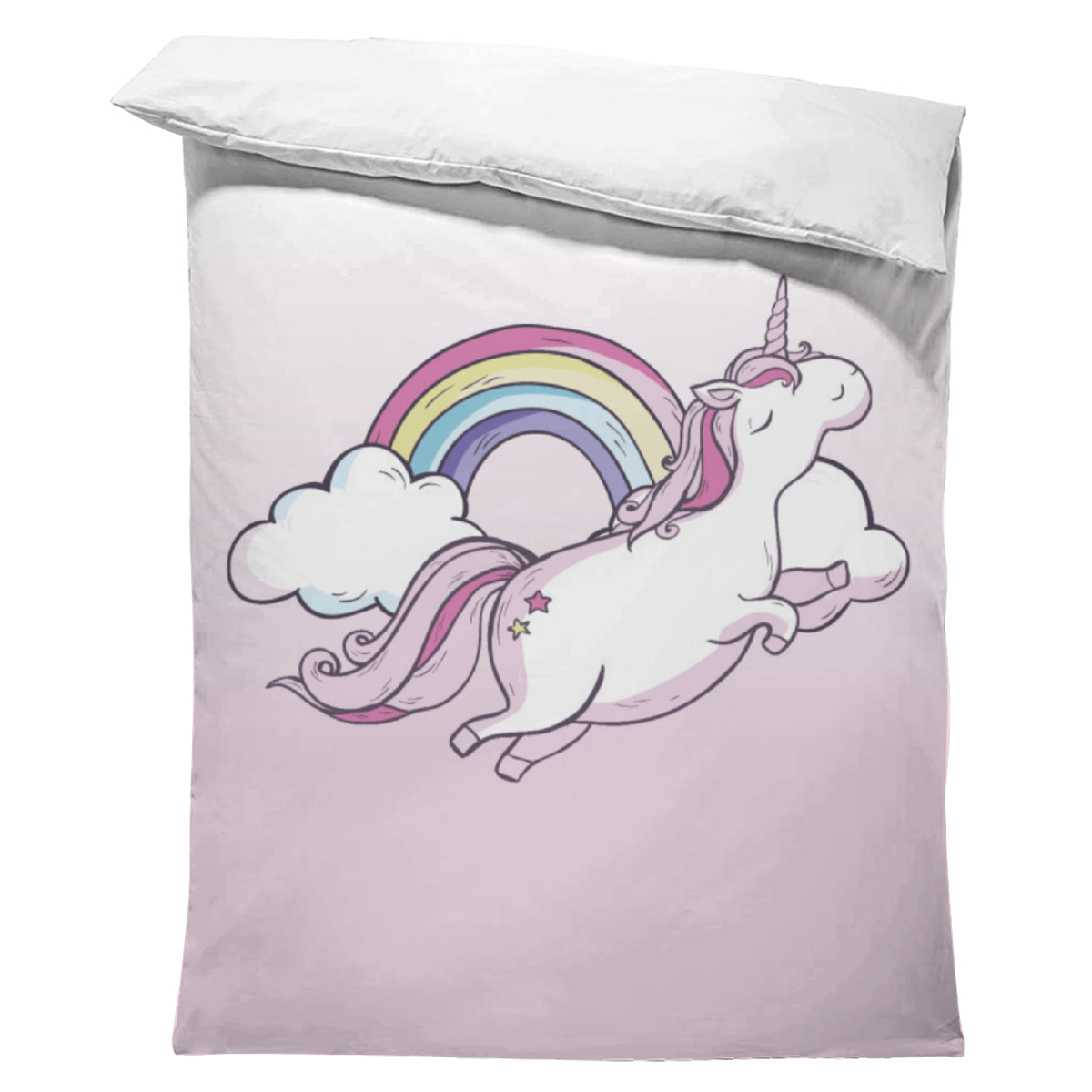 Kinderbettwäsche Einhornwolken Mikrofaser
