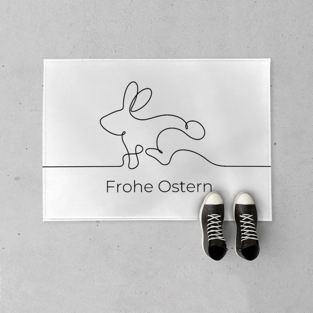 Fußmatte Hase mit Aufdruck Frohe Ostern