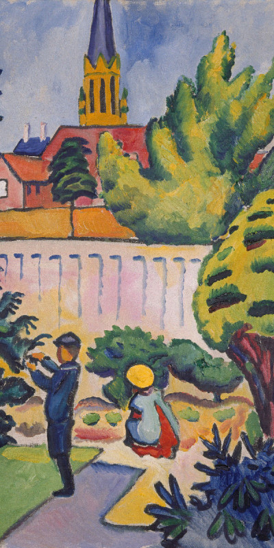 Badetuch Kinder im Garten - August Macke