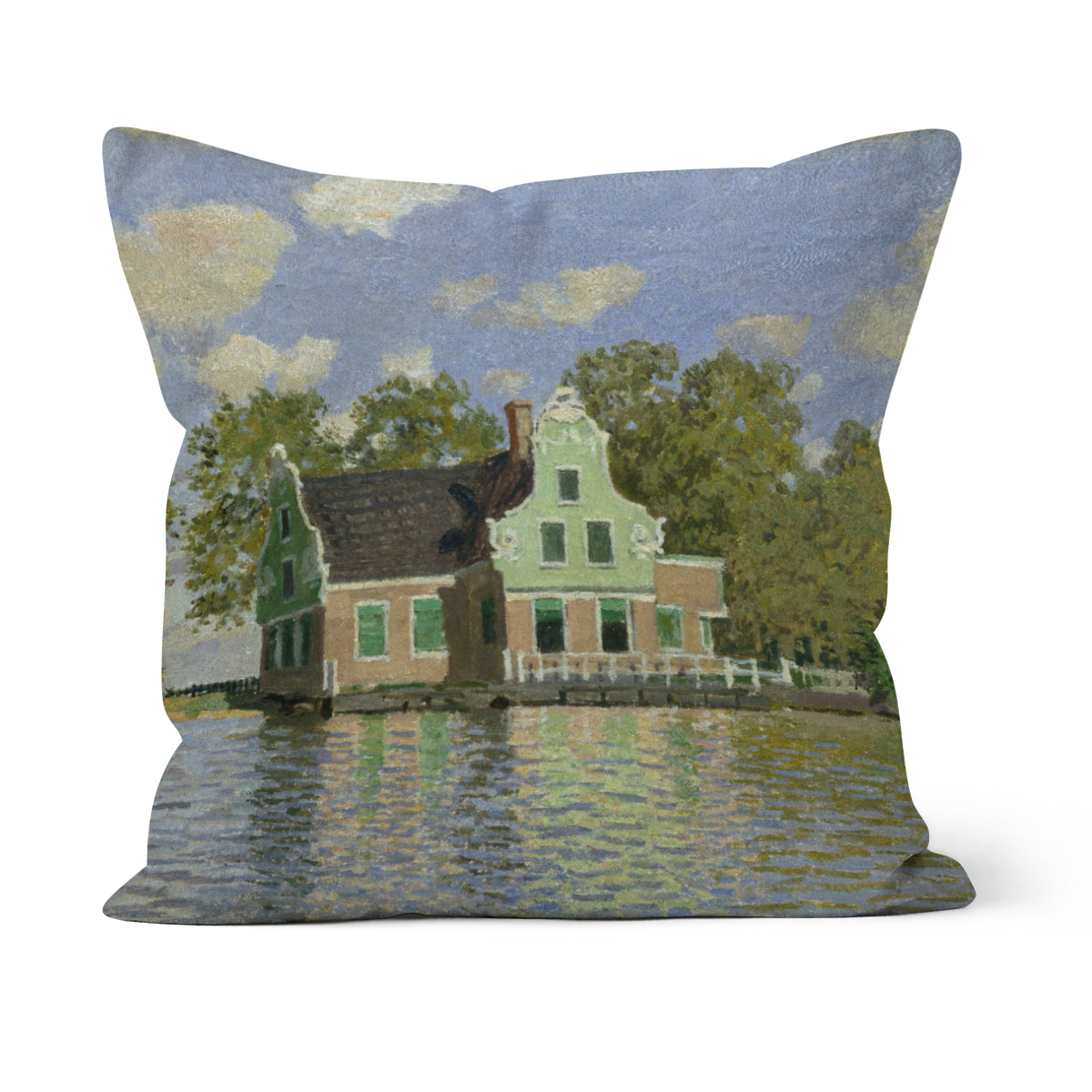Kissenbezug Häuser am Wasser Monet