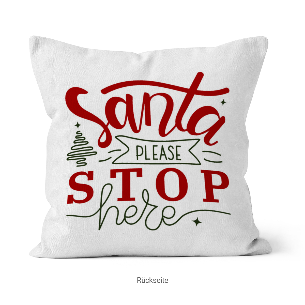 Samtkissenbezug Santa Stop