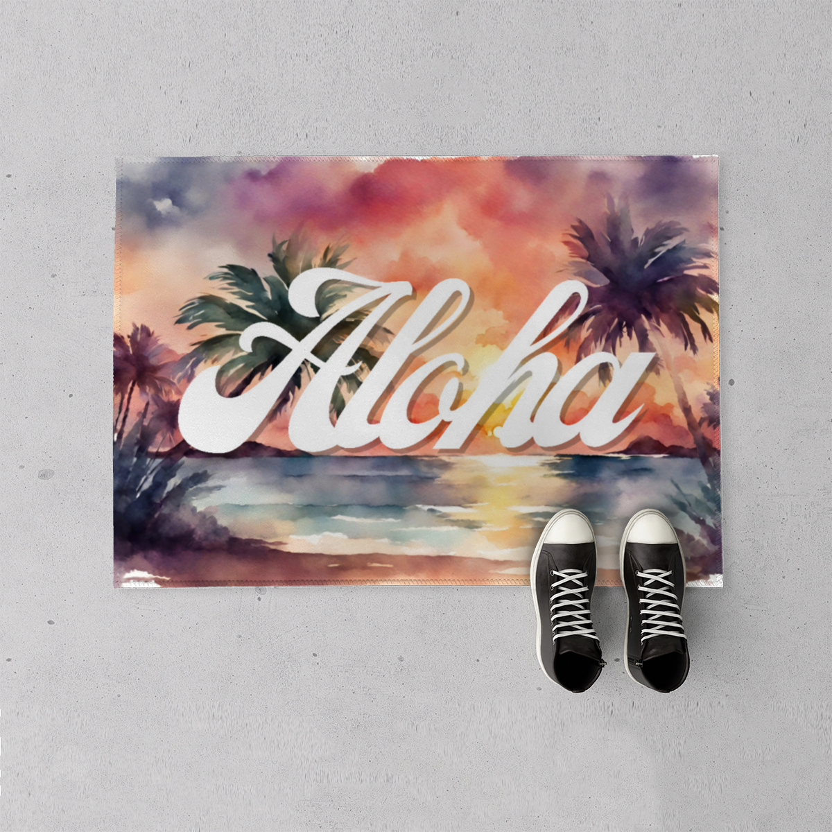 Fußmatte Palmenstrand Aloha