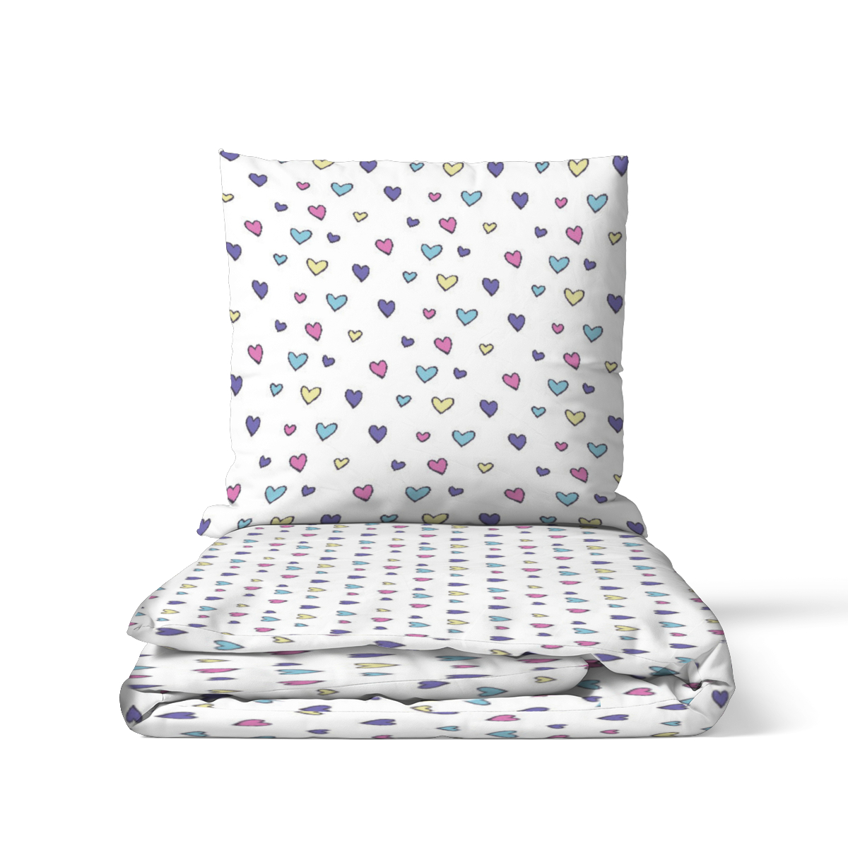 Bettwäsche Colorful Hearts Mikrofaser